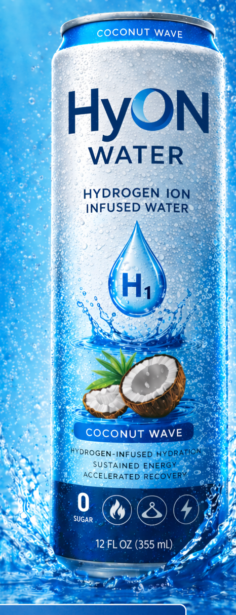 HyON Water 12 oz sleek can — Coconut Wave