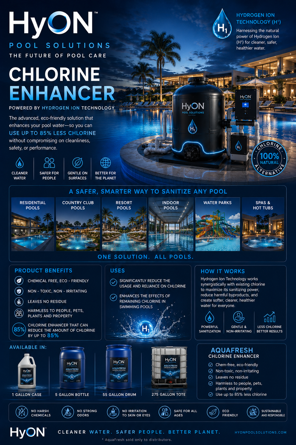HyON Pool Solutions product sheet